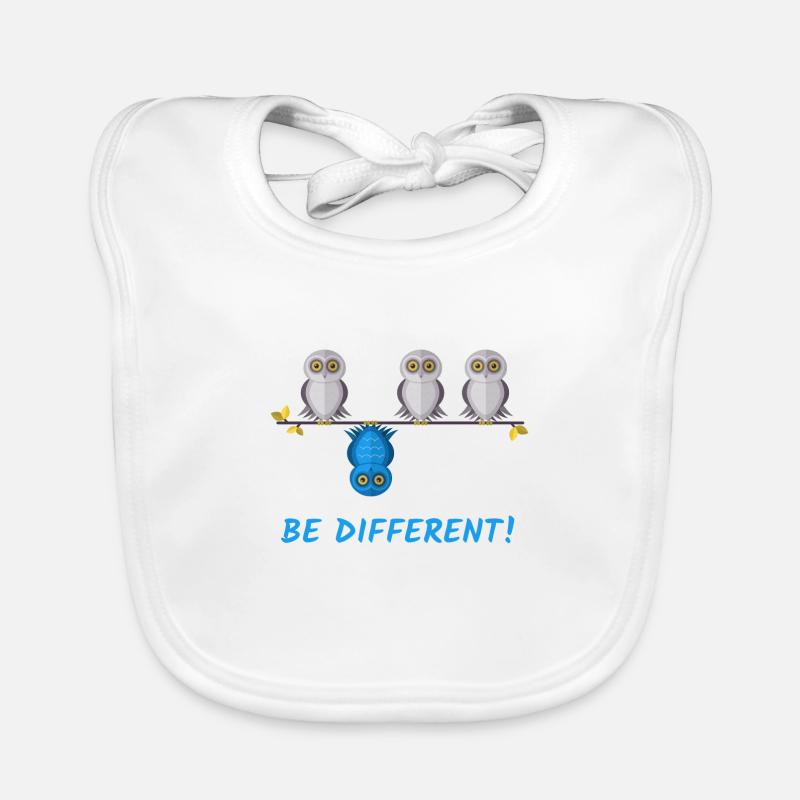 Be Different Owls Rebell Anarchy Unique Bavoir bio Bébé