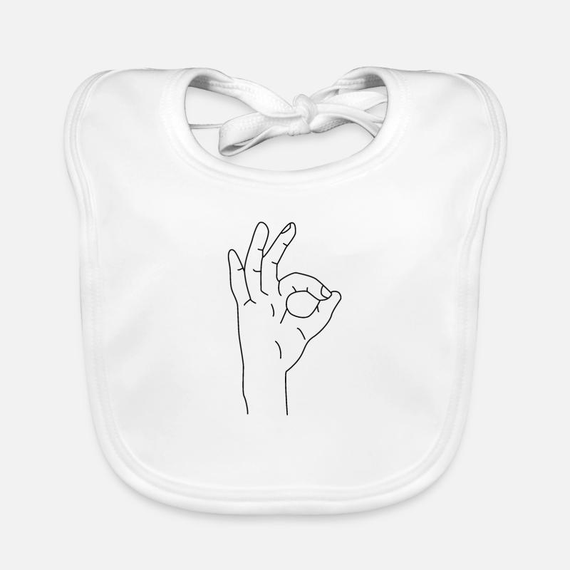 Main levée Bavoir bio Bébé
