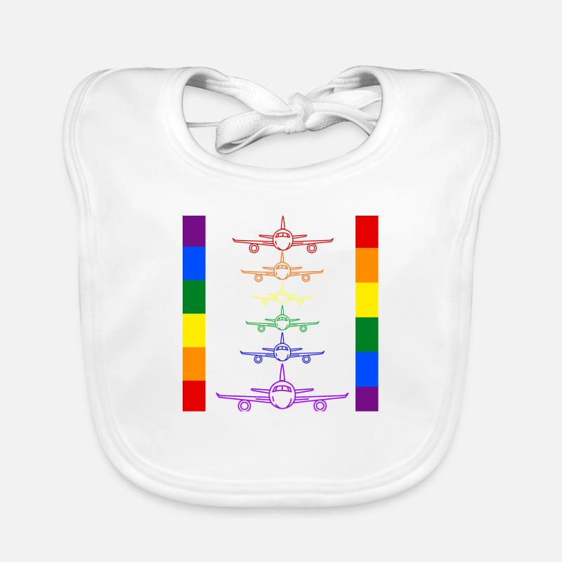 avions arc-en-ciel Bavoir bio Bébé