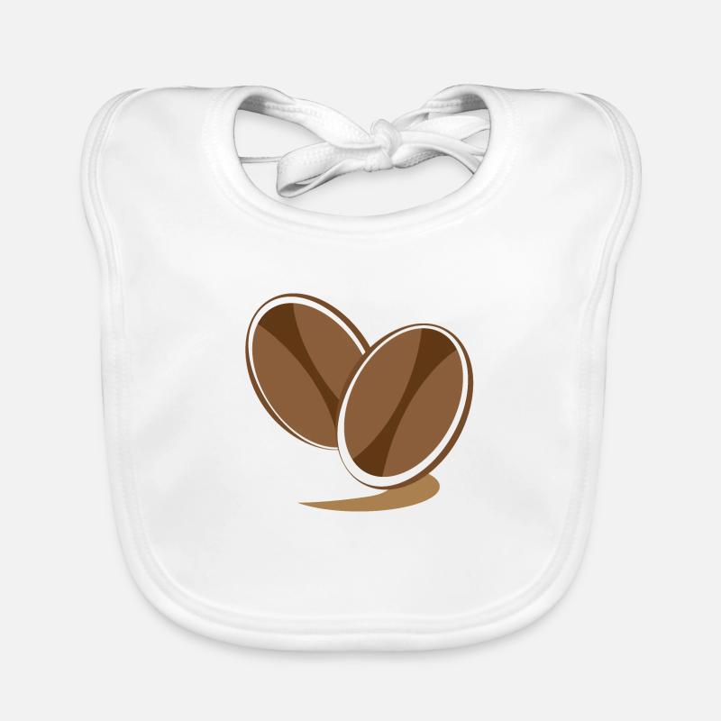 coffee cup beans Organic Baby Bibs