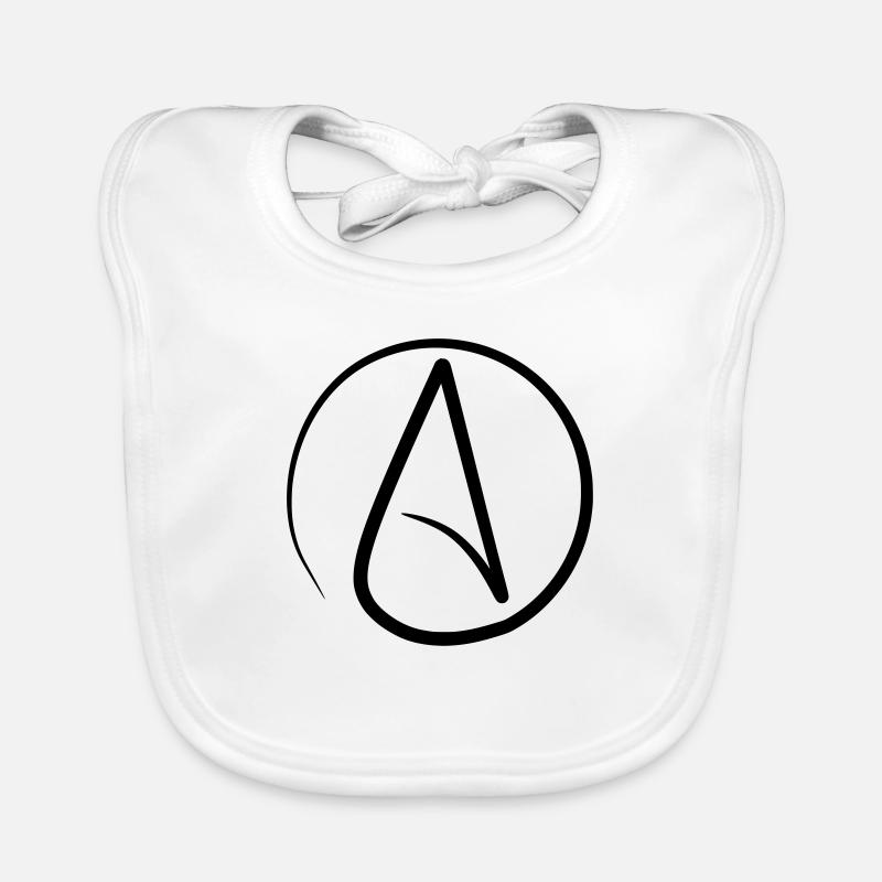 Atheism Symbol Organic Baby Bibs