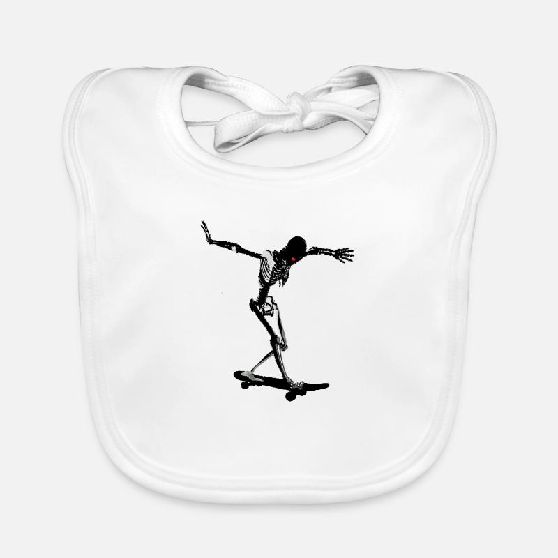 skelleton skater Bavaglino ecologico per neonato