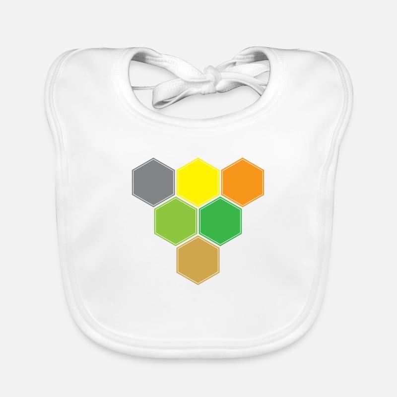 Hexagones contre victoire Bavoir bio Bébé