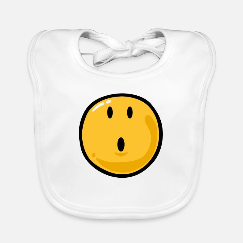 Smiley surprised Organic Baby Bibs