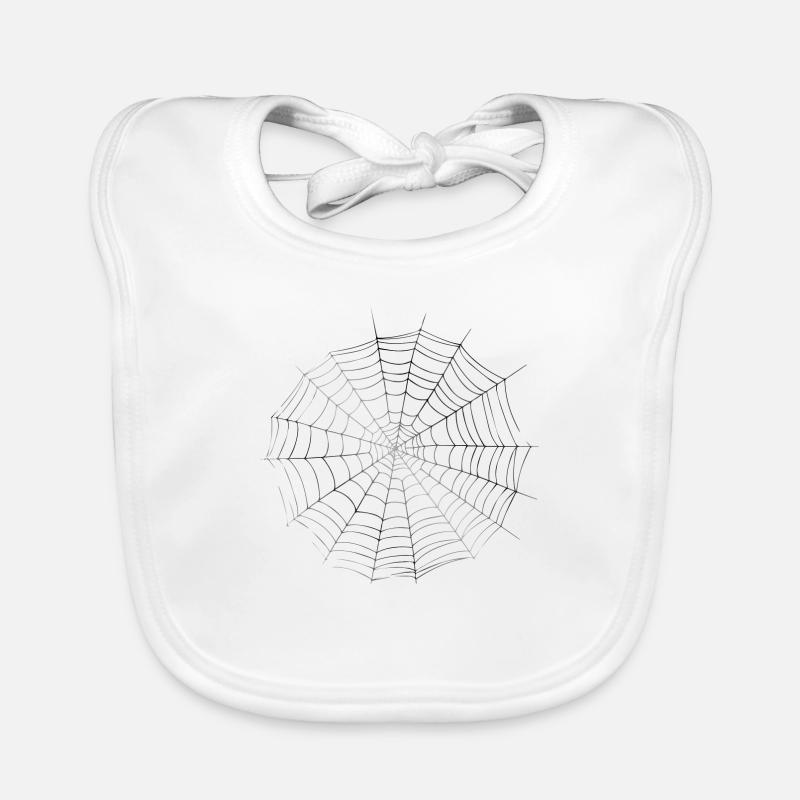 Smiley Spiderweb Organic Baby Bibs