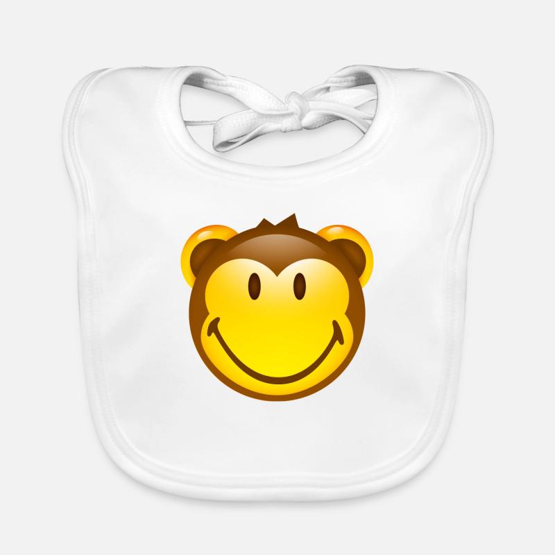 Smiley Monkey Bavoir bio Bébé