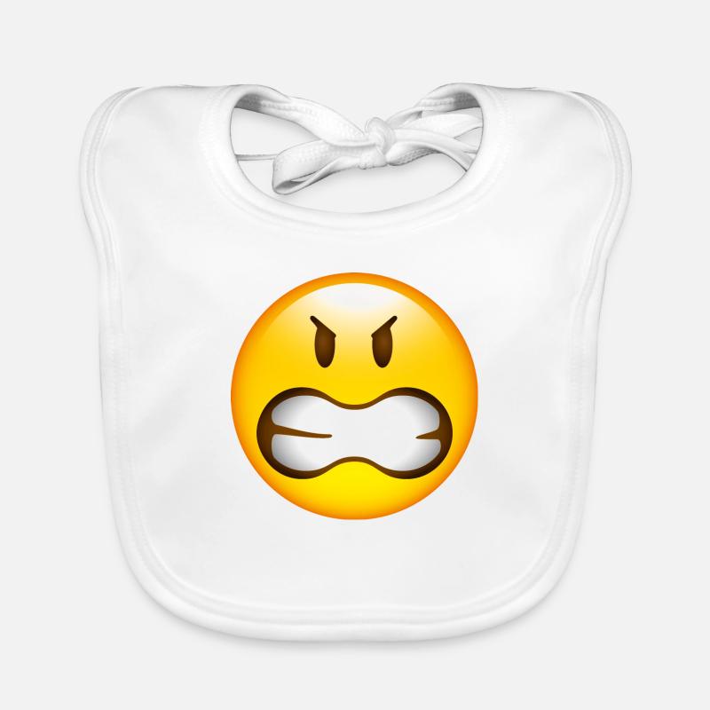 Smiley Glossy Anger Bavoir bio Bébé
