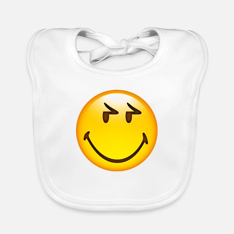 Smiley Glossy Eyelids Bavoir bio Bébé