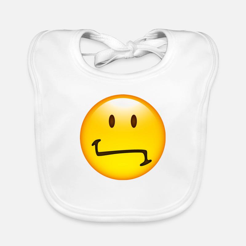 Smiley Indifferent Organic Baby Bibs