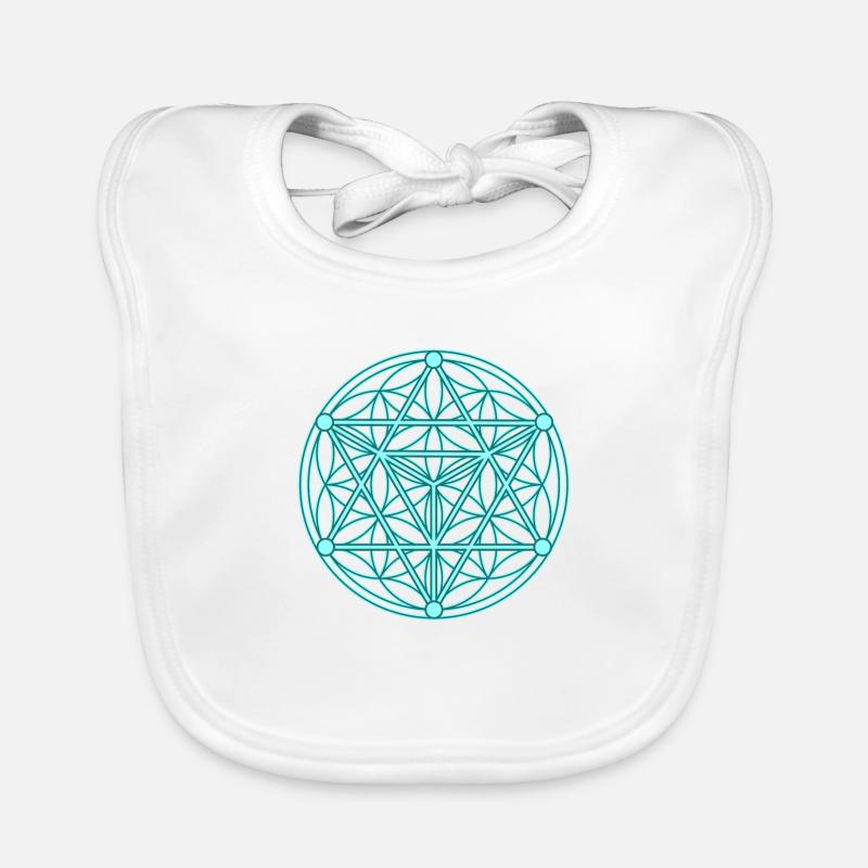 Seed of Life & Tetrahedron Organic Baby Bibs