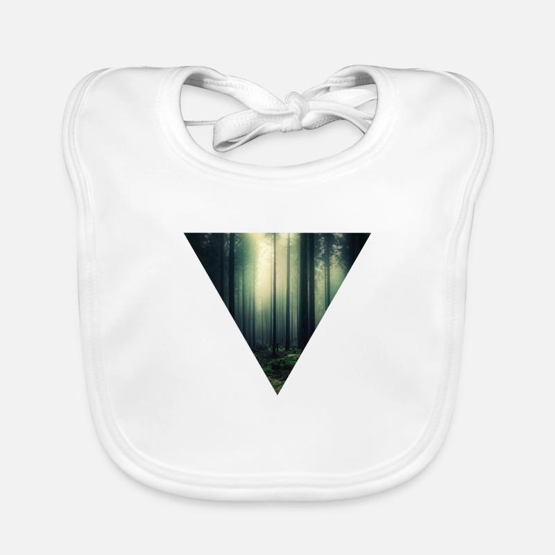 Forêt lumineuse dans le brouillard Bavoir bio Bébé