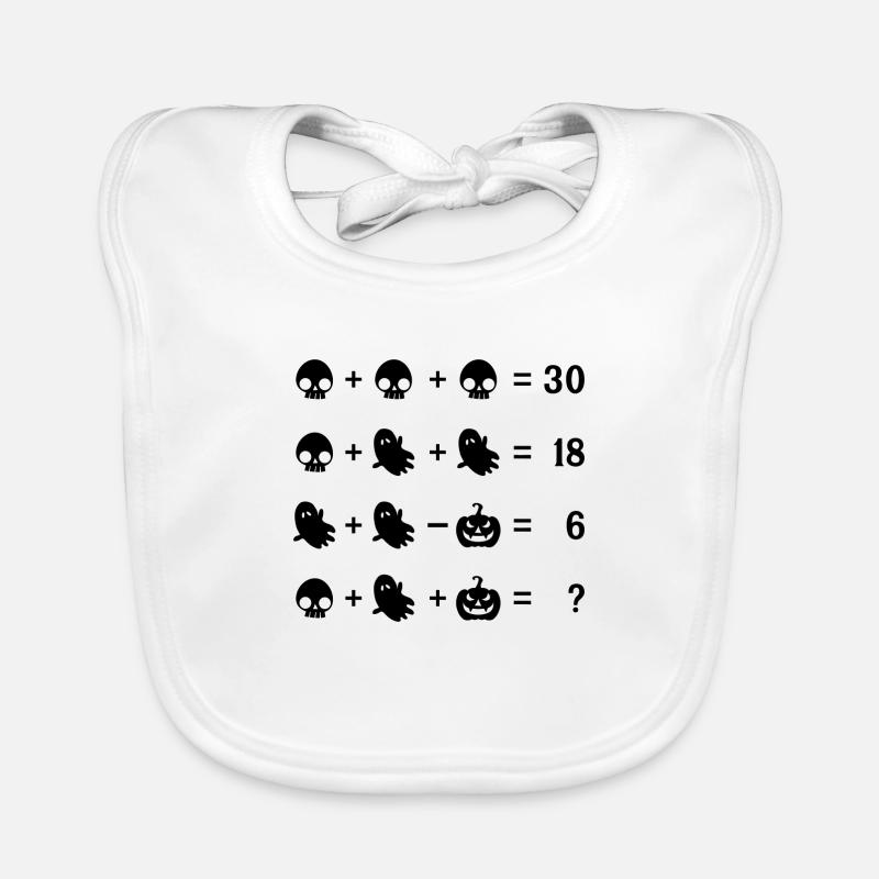 Halloween math puzzle gift Organic Baby Bibs