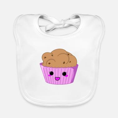 Faccia cupcake Bavaglino ecologico per neonato