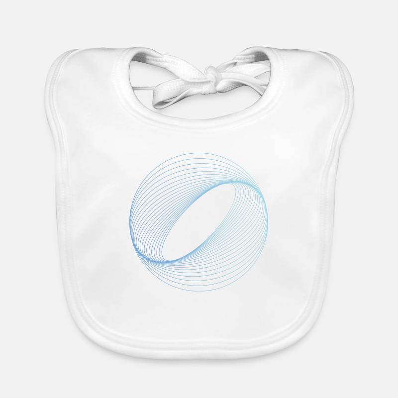 Optical illusion pattern shapes geometry gift Organic Baby Bibs