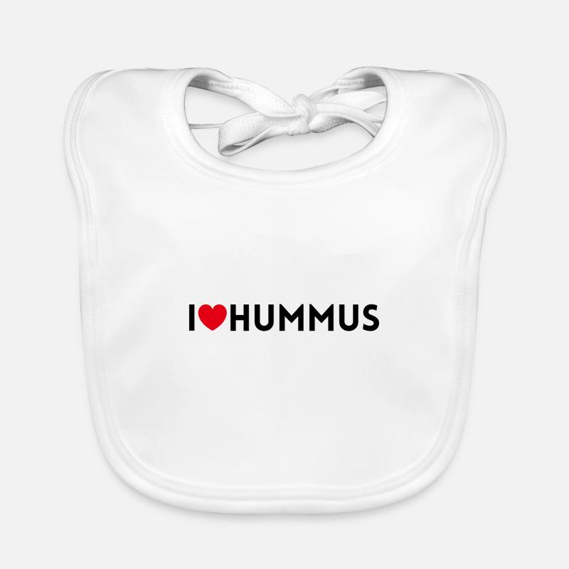 I love Hummus Vegan Geschenk Baby Bio-Lätzchen
