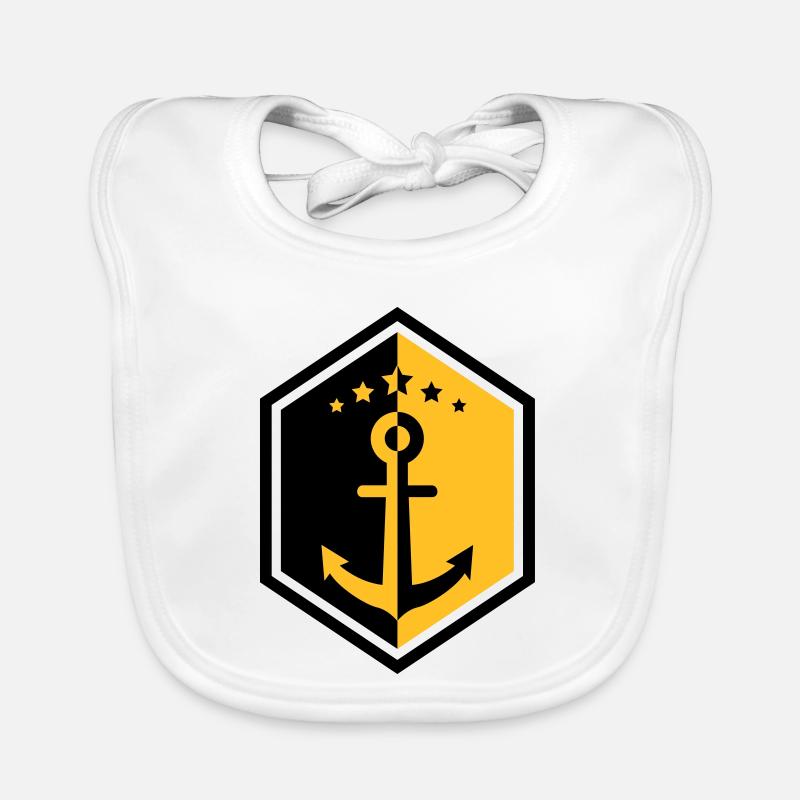 Seemann / Boot / Marine / Meer / Fischer Baby Bio-Lätzchen