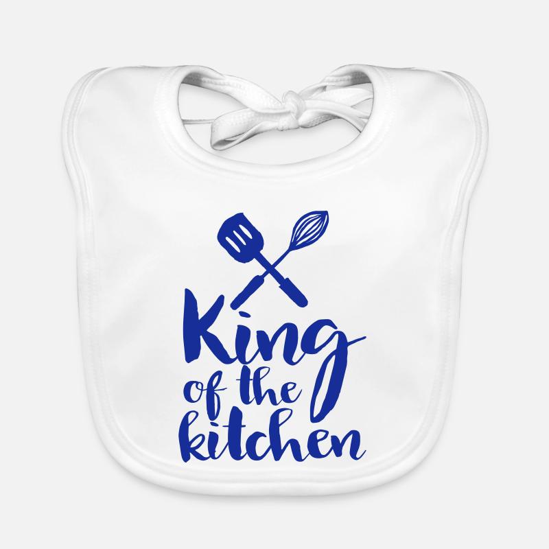 king of the kitchen - Bavoir bio Bébé - blanc