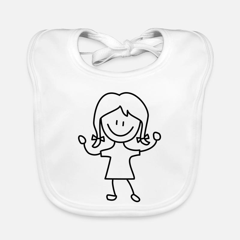 Kind Maedchen Kindergarten Baby Bio-Lätzchen