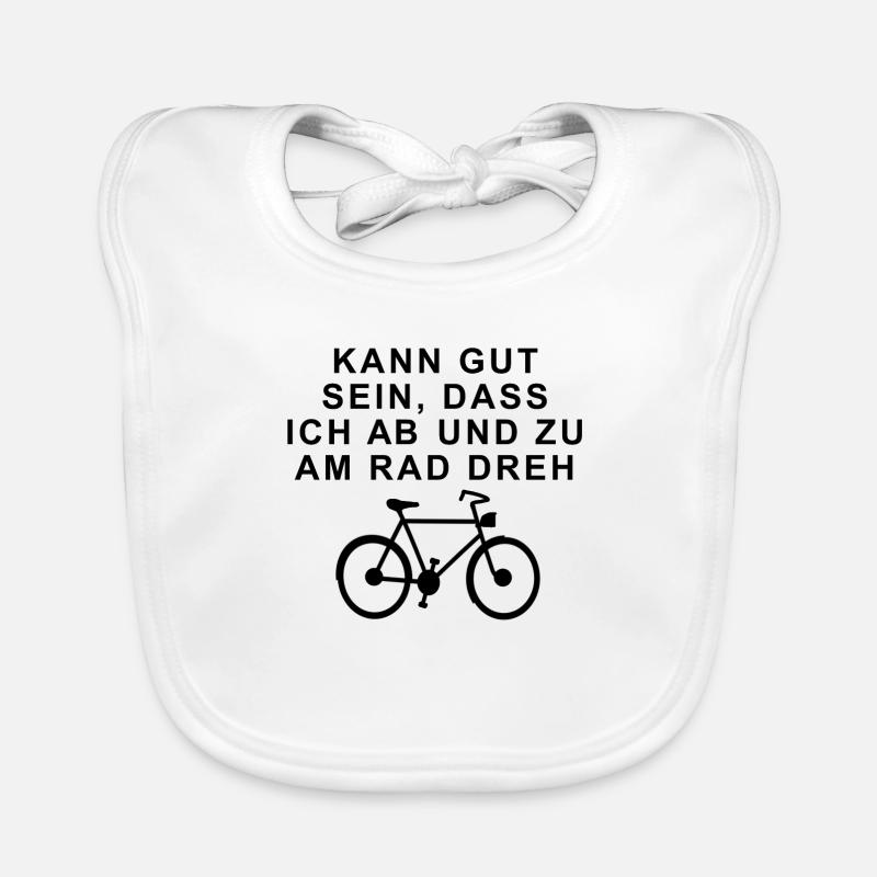 Fahrrad Sprüche - Baby Bio-Lätzchen - Weiß