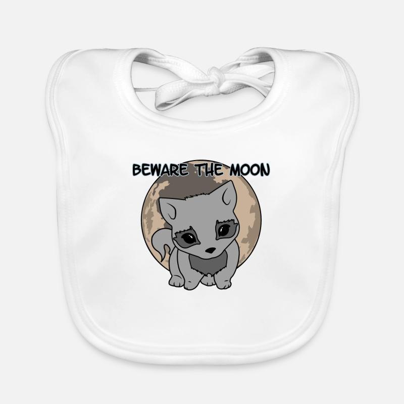 Werewolf and moon Organic Baby Bibs