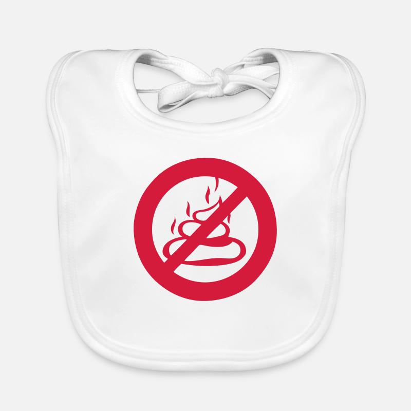 not allowed sign take a dump Pooh shit Organic Baby Bibs