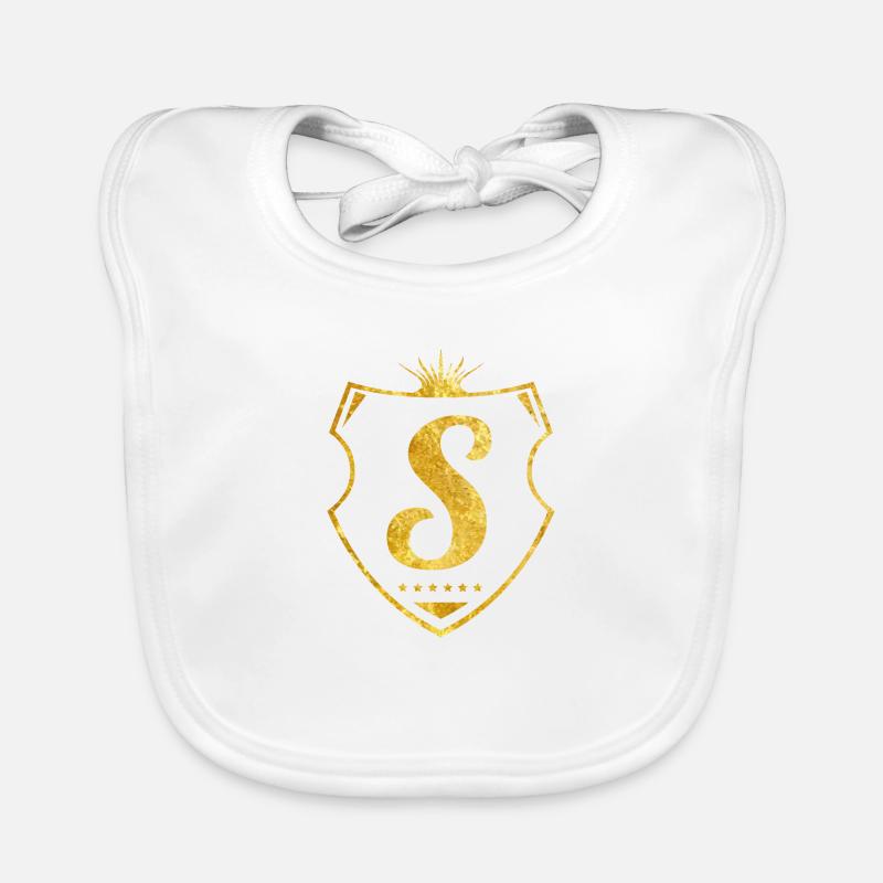 s shield gold Organic Baby Bibs
