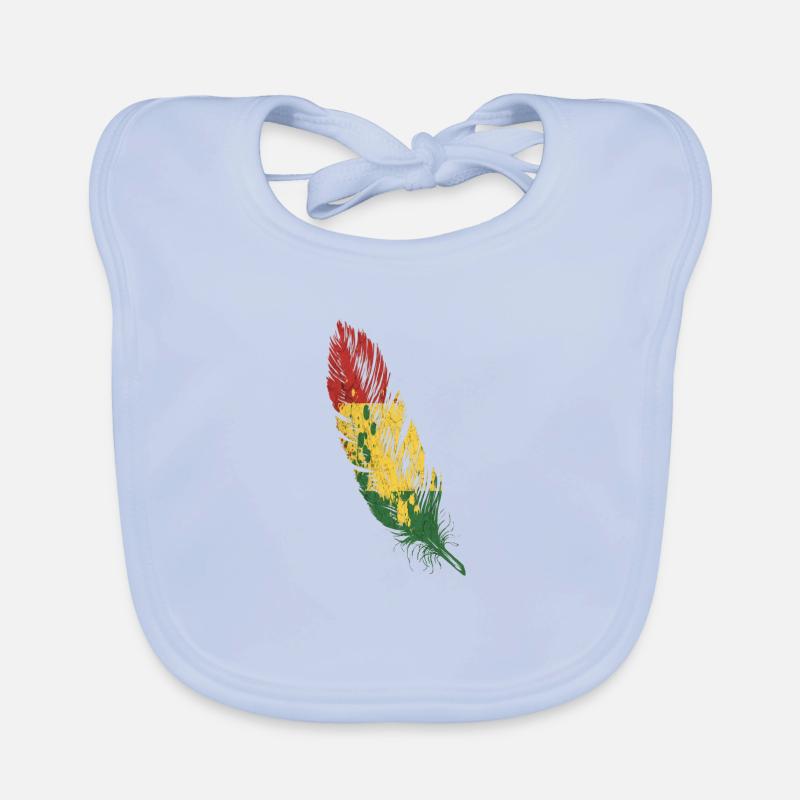 feather rasta Organic Baby Bibs