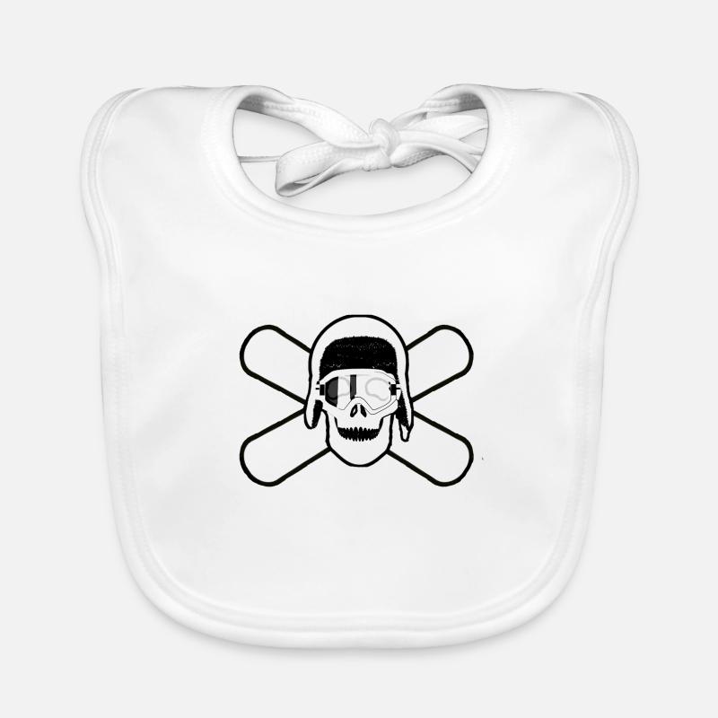 Cadeau de crâne de pirate de snowboard Bavoir bio Bébé