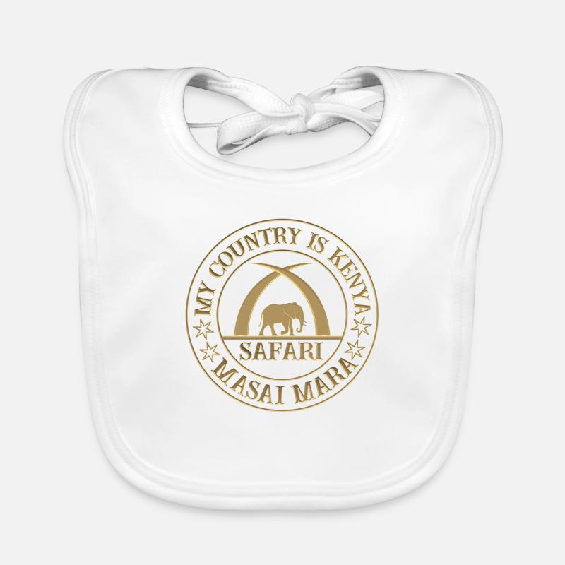 Ivory and elephant Organic Baby Bibs