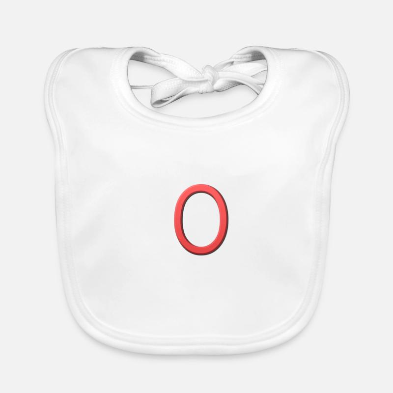 O - letter Organic Baby Bibs