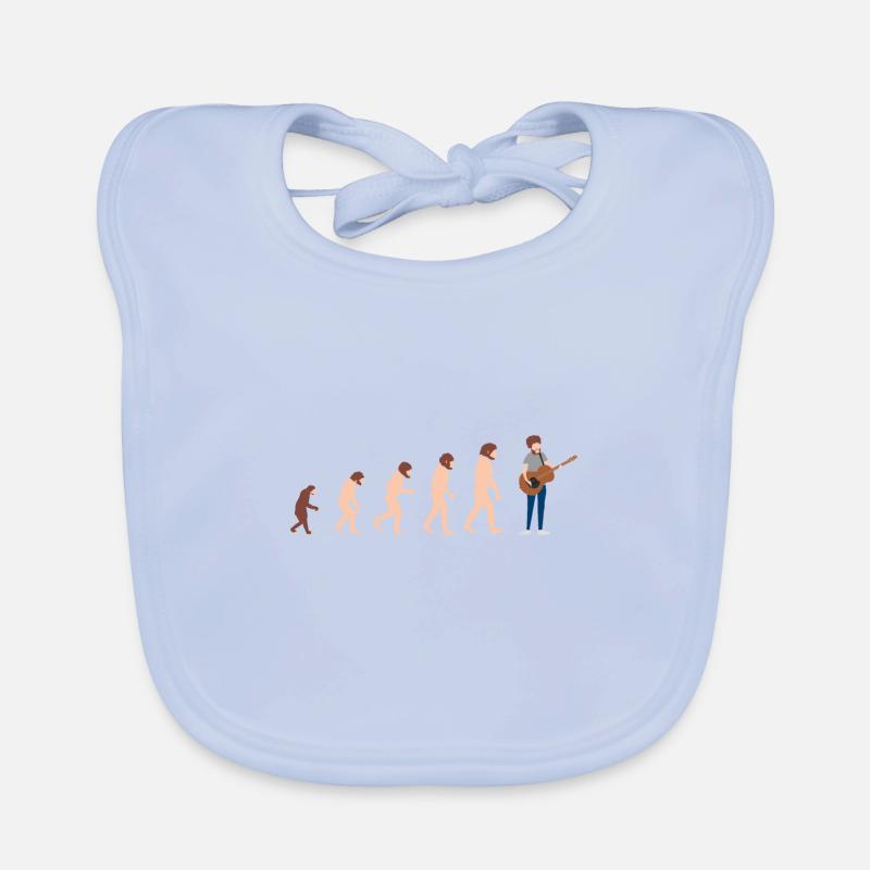 Guitariste Evolution Idée cadeau amusante Bavoir bio Bébé