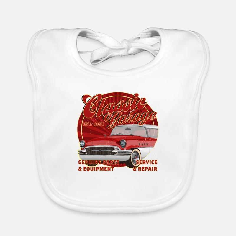 Classic Garage Rockabilly Oldtimer Baby Bio-Lätzchen