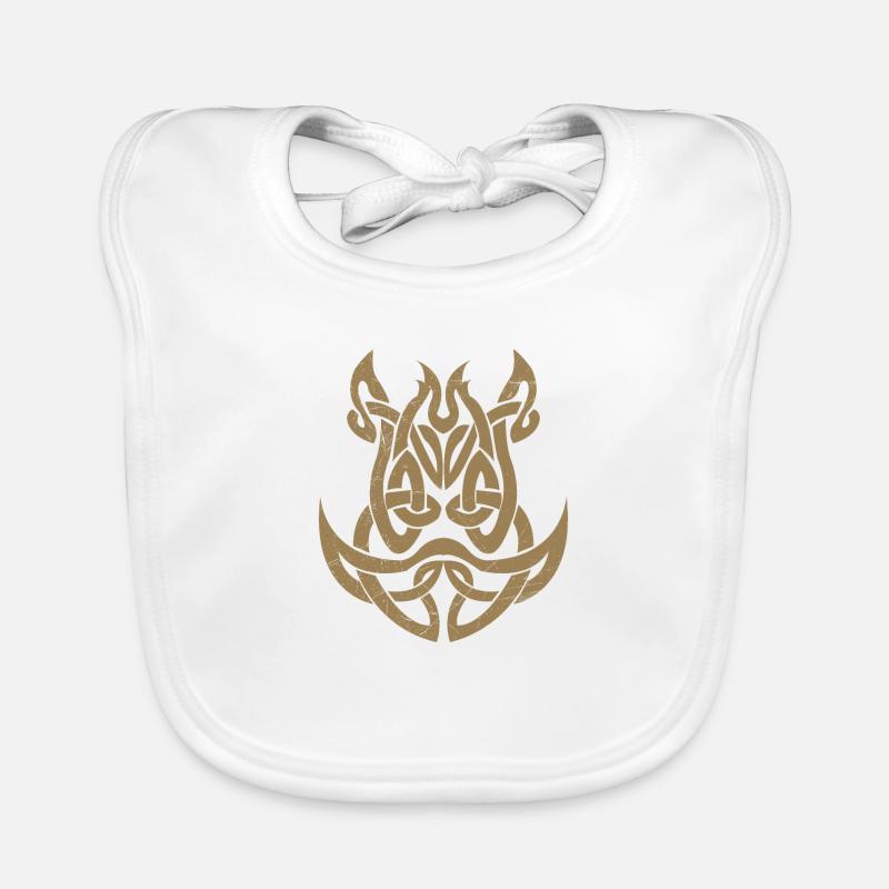 Celtic symbols wild boar gift idea Organic Baby Bibs