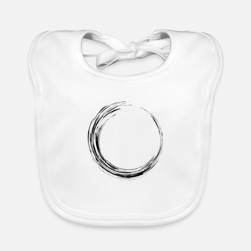 Circle Black Organic Baby Bibs