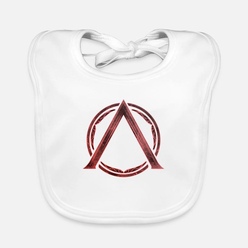 Sparta Lambda Symbol Feuerrot Baby Bio-Lätzchen