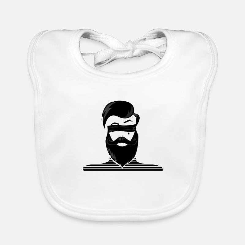 Bearded man man with beard sailor Organic Baby Bibs