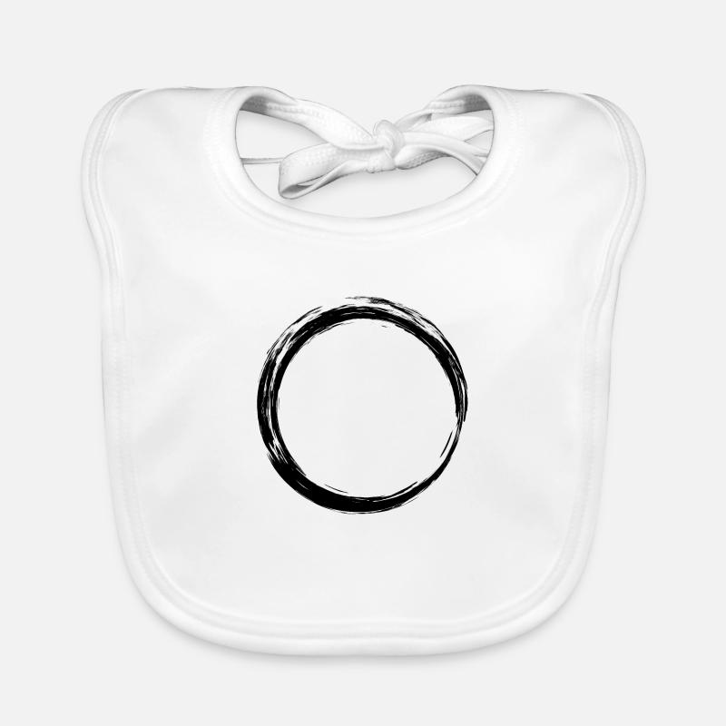Circle symbol design black Organic Baby Bibs