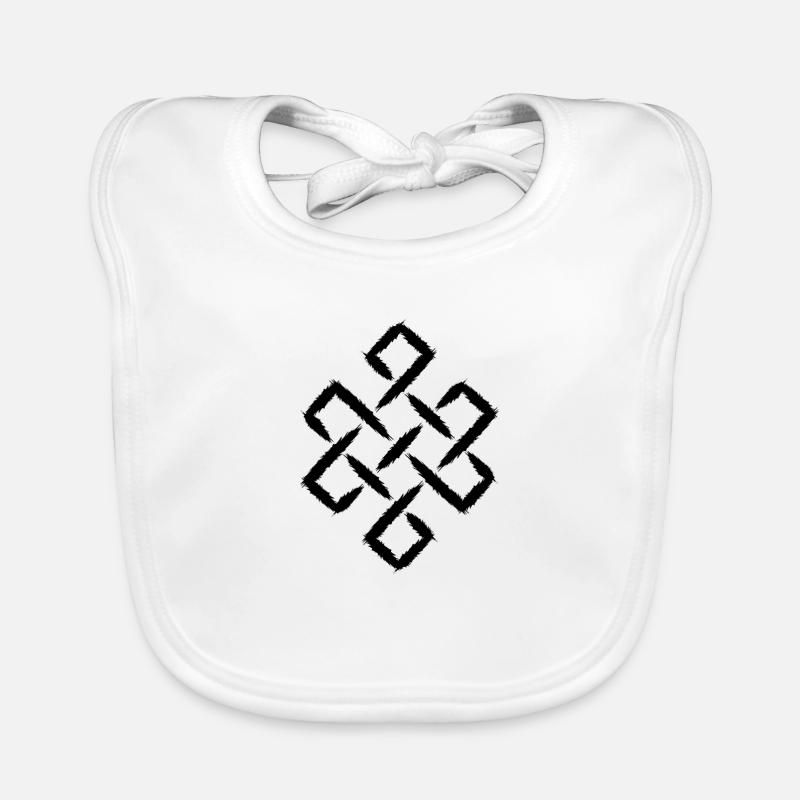 Infinity Knot Buddhism Happiness Bavoir bio Bébé