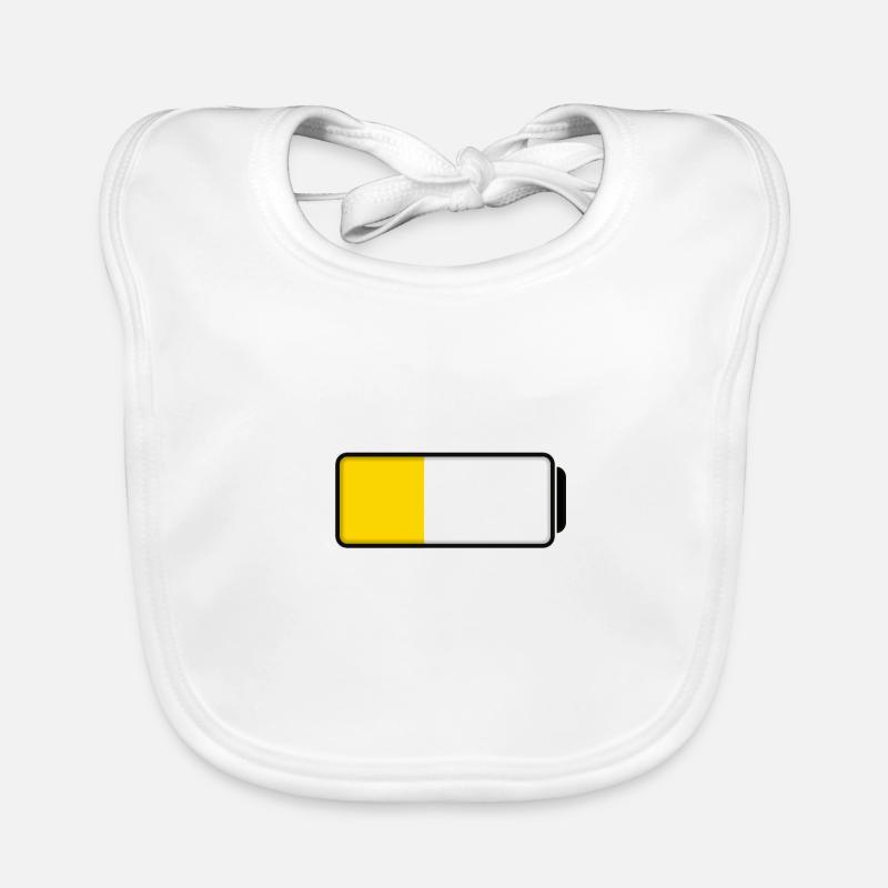 Batterie (à moitié pleine / à moitié vide - 40%) Bavoir bio Bébé