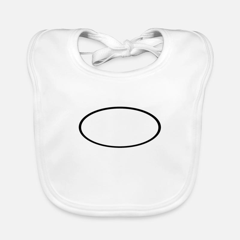 Black oval Organic Baby Bibs