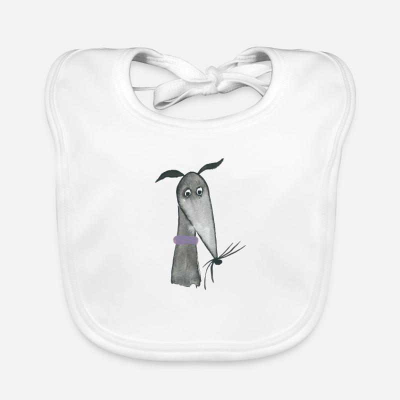 Greyhound black Organic Baby Bibs