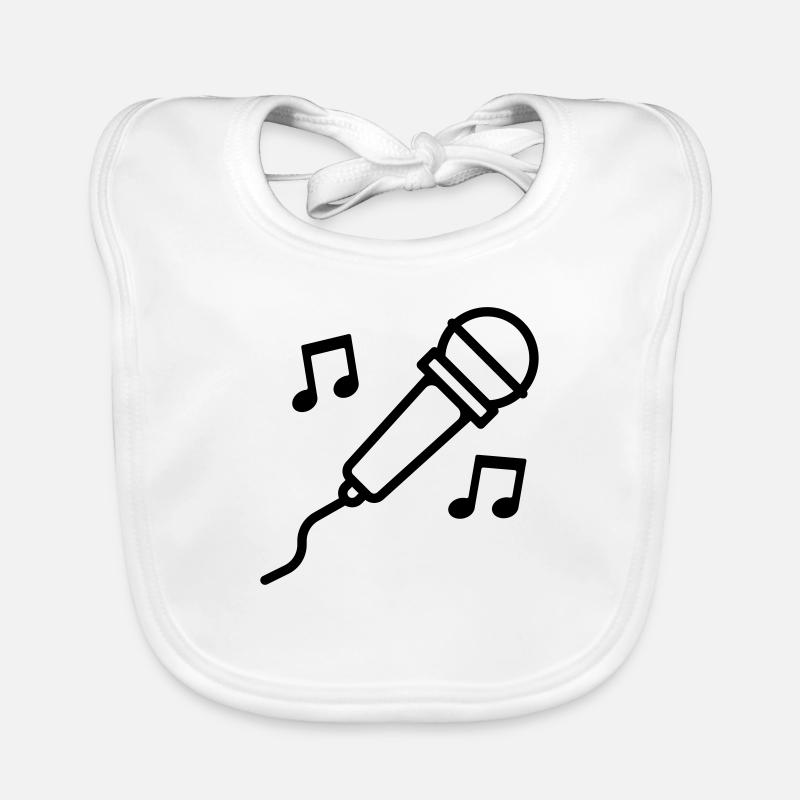 singen - Baby Bio-Lätzchen - Weiß