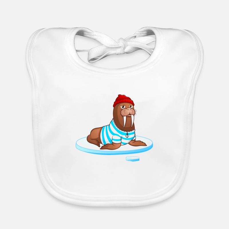 Hipster Walrus | ⚓ Nordic | Hanseatic Organic Baby Bibs