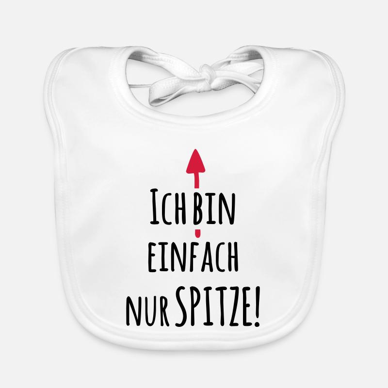 Ich bin einfach Spitze - Lustiger Spruch Baby Bio-Lätzchen