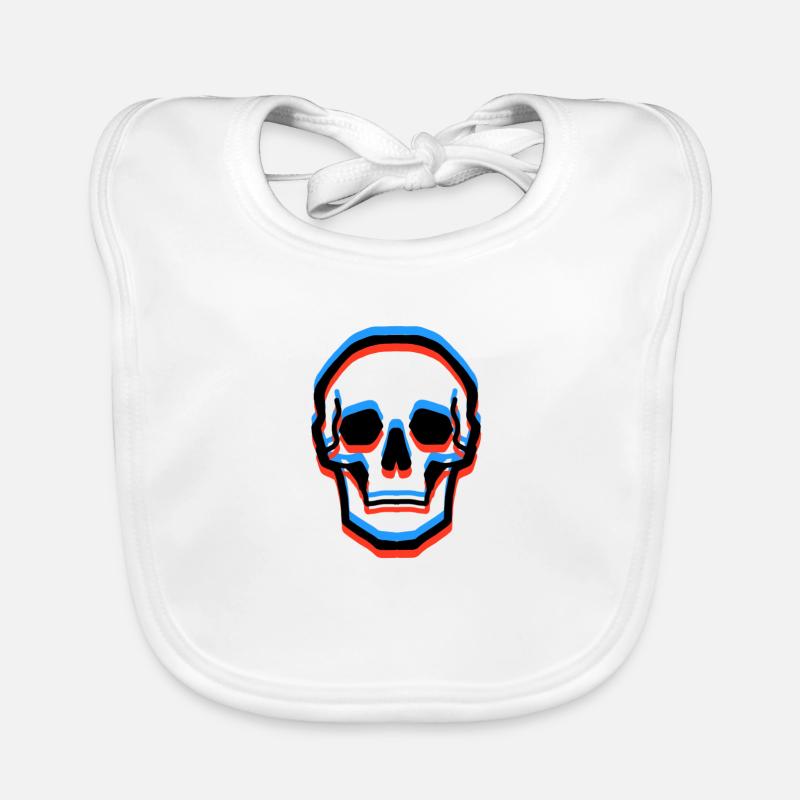 3D skull Organic Baby Bibs