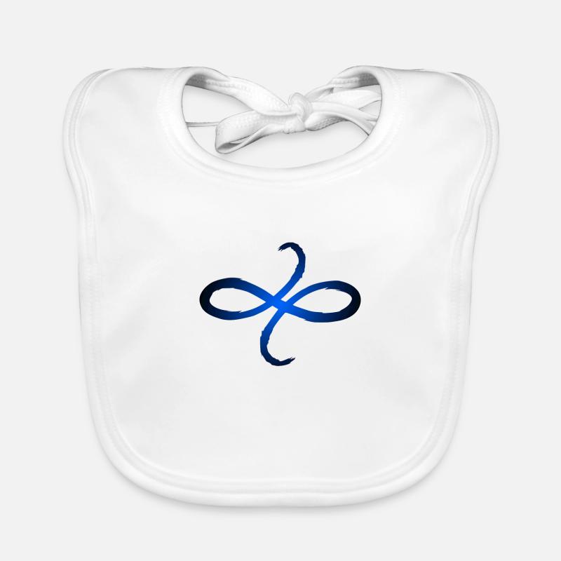 Simboli celtici amicizia blu Bavaglino ecologico per neonato