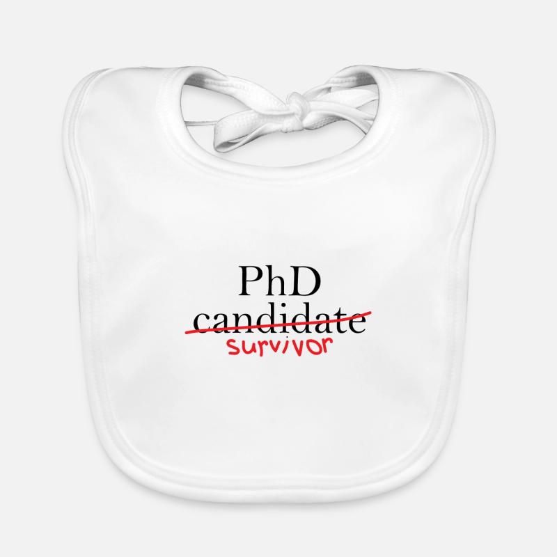 Phd Survivor Abschluss Geschenk Baby Bio-Lätzchen