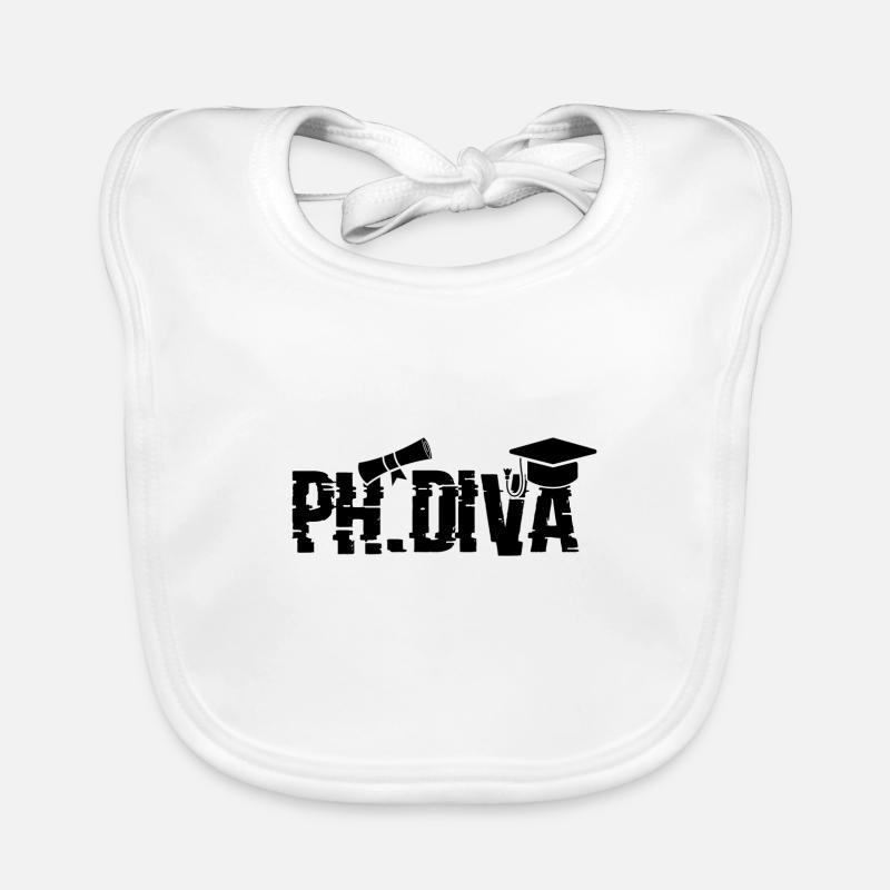 Phd Diva Phdiva Abschluss Geschenk Baby Bio-Lätzchen