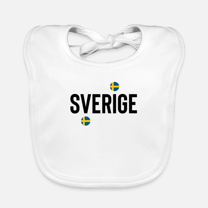 Schweden - Baby Bio-Lätzchen - Weiß
