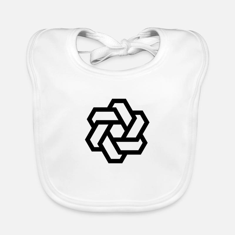 Logo cercle hexagonal Bavoir bio Bébé